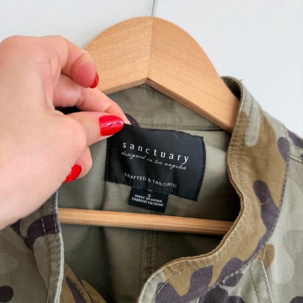 Sanctuary Camouflage Pattern Button Front Utility… - image 4